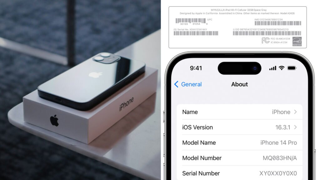 iPhone Box and Serial Number Image