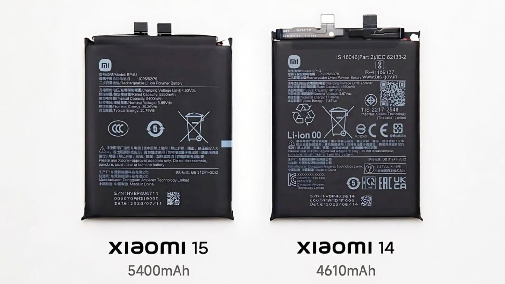 Xiaomi 15 vs Xiaomi 14: Changes in Battery Capacity